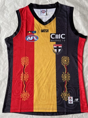 2023 Season AFL Saints Red & Yellow Thailand Rugby Shirts Vest-805