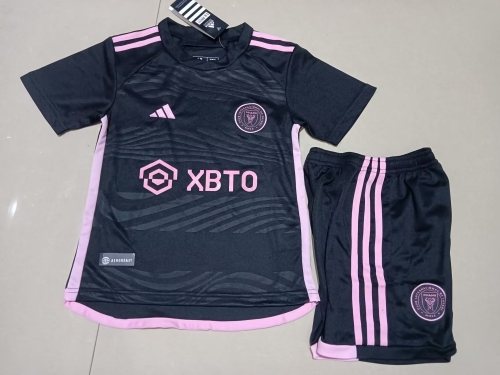 Kids 2023/24 Inter Miami CF Away Black Kids/Youth Soccer Uniform-507/208/522