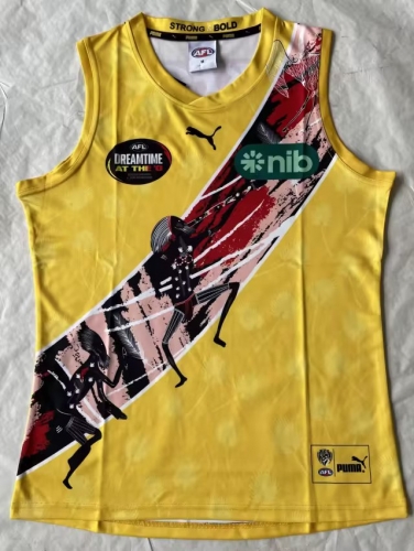 2023 AFL Richmond Home Yellow Rugby Jersey Vest-805