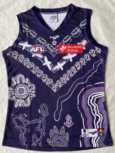 2023 Season AFL Fremantle Purple Thailand Rugby Shirts Vest-805