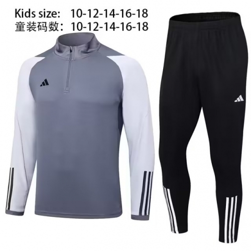 Kids Addia 2022/23 Gray Kids/Youth Tracksuit Uniform-GDP