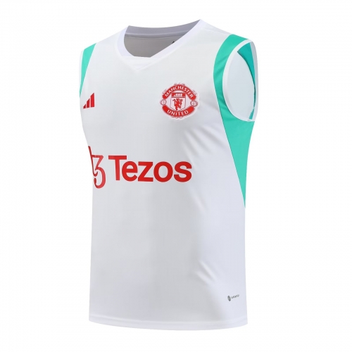 2023/24 Manchester United White Thailand Soccer Training Vest-418