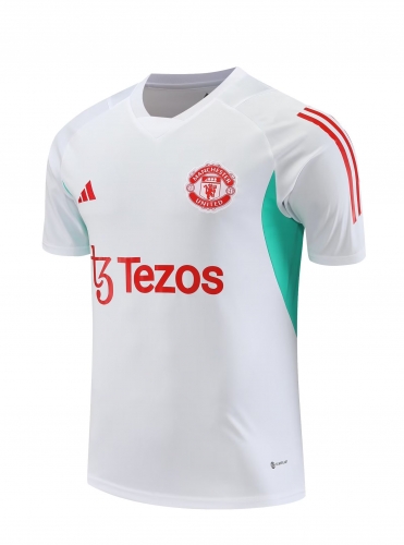 2023/24 Manchester United White Thailand Soccer Training Jerseys-418/407