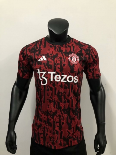 Player Version 2023/24 Manchester United Red Thailand Soccer Training Jerseys-2100