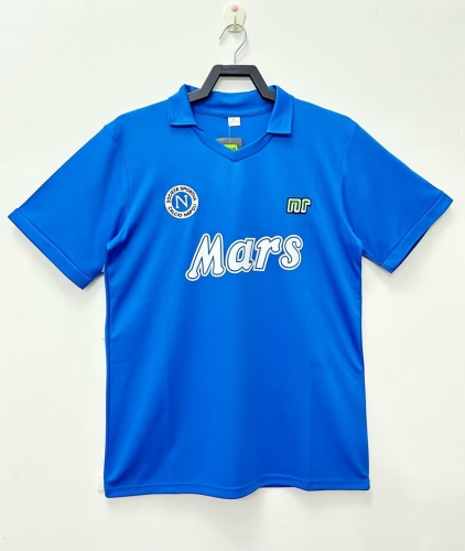 88-89 Retro version Napoli Home Blue Thailand Soccer Jersey AAA-311/506/2011/811