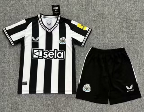 Kids 2023/24 Newcastle United Home Black & White Kids/Youth Soccer Uniform-507/PF/SKE