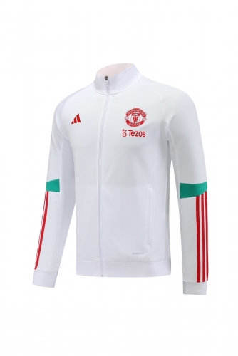 2023/24 Manchester United White Thailand Jacket Top-LH