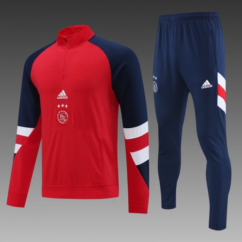 2023/24 Ajax Red Thailand Soccer Tracksuit Uniform-PO