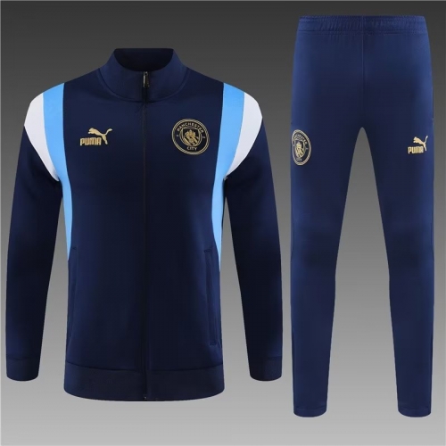 2023/24 Manchester City Royal Blue Jacket Uniform-801/GDP