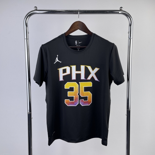 Quick-Dry Jordan NBA Phoenix Suns Black #35 T-Shirts-311