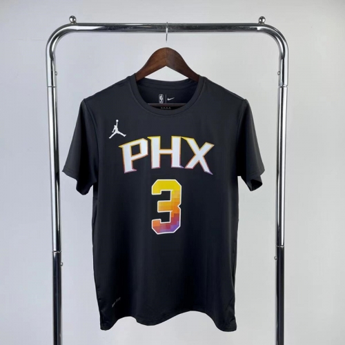 Quick-Dry Jordan NBA Phoenix Suns Black #3 T-Shirts-311