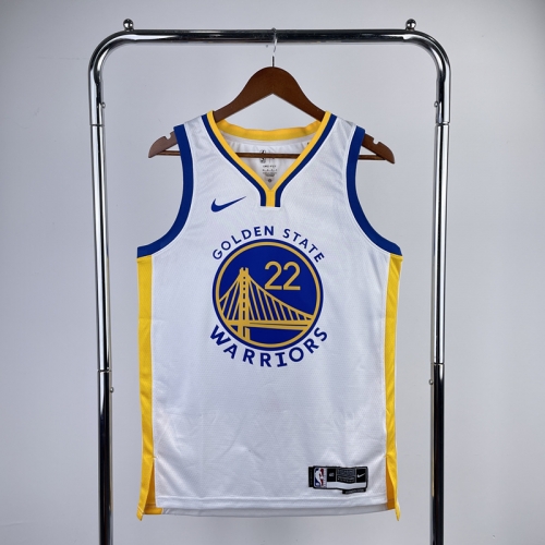 2023 Season Golden State Warriors NBA White V-Collar #22 Jersey-311