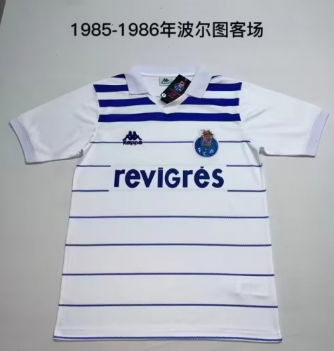 1985-86 Retro Version Porto Away White Thailand Soccer Jersey AAA-709