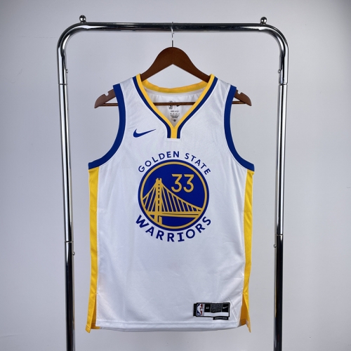 2023 Season Golden State Warriors NBA White V-Collar #33 Jersey-311