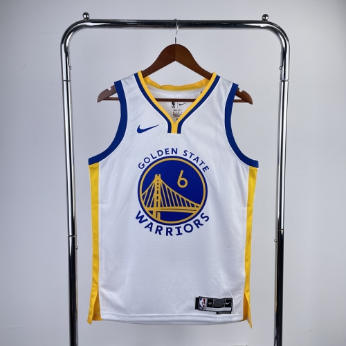 2023 Season Golden State Warriors NBA White V-Collar #6 Jersey-311