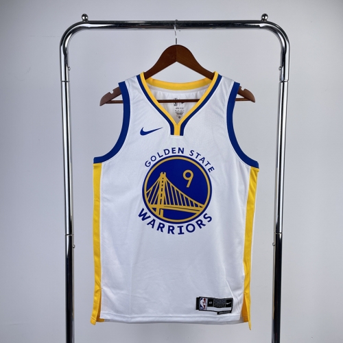 2023 Season Golden State Warriors NBA White V-Collar #9 Jersey-311