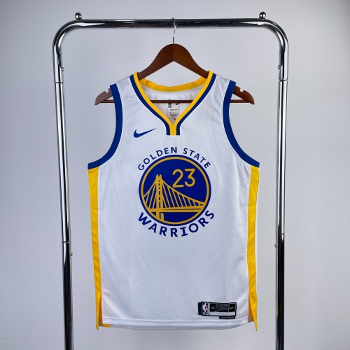 2023 Season Golden State Warriors NBA White V-Collar #23 Jersey-311