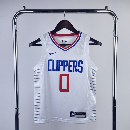 Kids/Youth NBA Los Angeles Clippers White #0 Jersey-311
