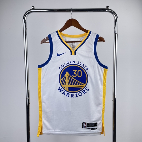 2023 Season Golden State Warriors NBA White V-Collar #30 Jersey-311