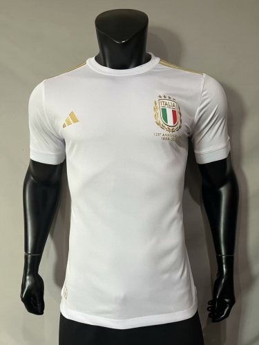 Player Version 125th 2023/24 Italy White Thailand Soccer Jersey AAA-807/MY/308