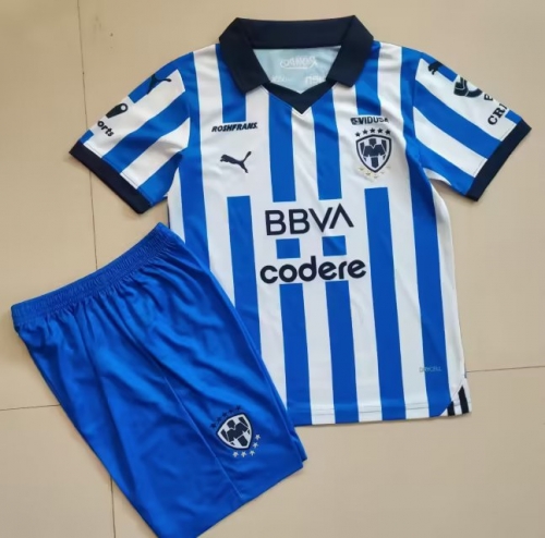 Kids 2023/24 Monterrey Home Blue Kids/Youth Soccer Uniform-912