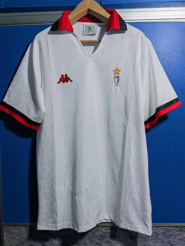 1989-90 Retro Version AC Milan Away WhiteThailand Soccer Jersey AAA-2011/410