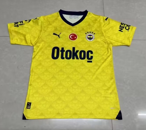 2023/24 Fenerbahçe Away Yellow Thailand Soccer Jersey-1095
