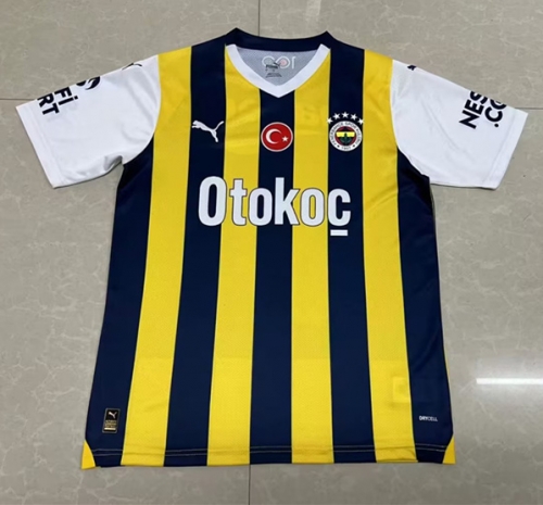 2023/24 Fenerbahçe Home Blue & Yellow Thailand Soccer Jersey-1095