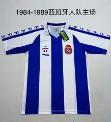 84-89 Retro Version RCD Espanyol Home Blue & White Thailand Soccer Jersey AAA-709