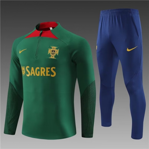 2023/24 Portugal Green Thailand Tracksuit Uniform-801