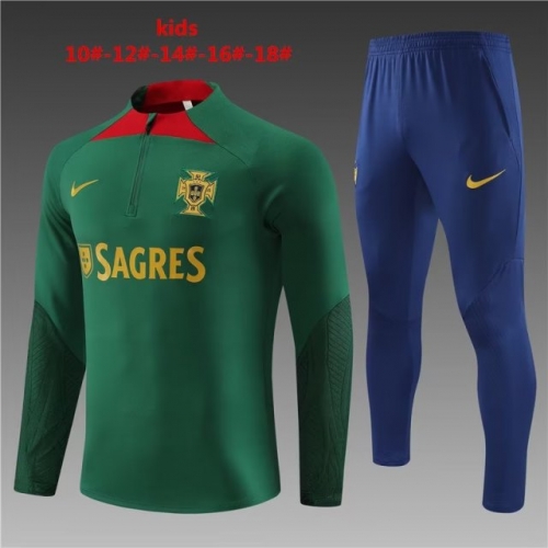 kids Fans Version 2023/24 Portugal Red Youth/Kids Thailand Soccer Tracksuit Uniform-801
