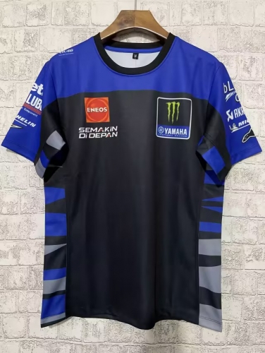2023 Season Black & Blue motorcycle racing suit Shirts-805