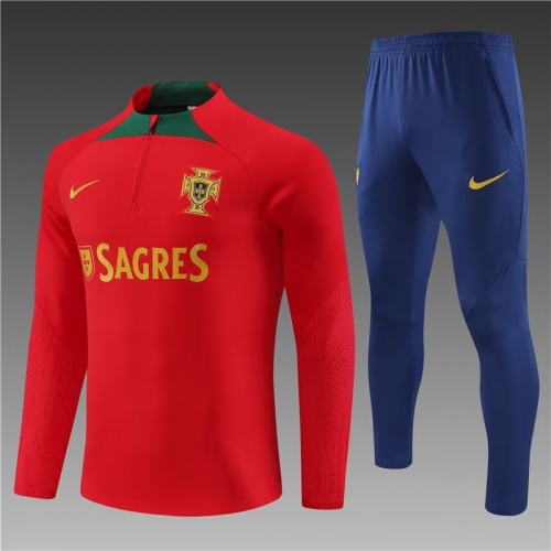 2023/24 Portugal Red Thailand Tracksuit Uniform-801