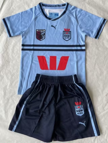Kids 2023 Langholden Blue Thailand Rugby Uniform-805