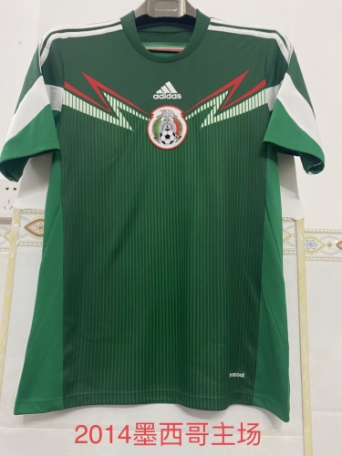 2014 Retro Version Mexico Home Green Thailand Soccer Jersey AAA-2041