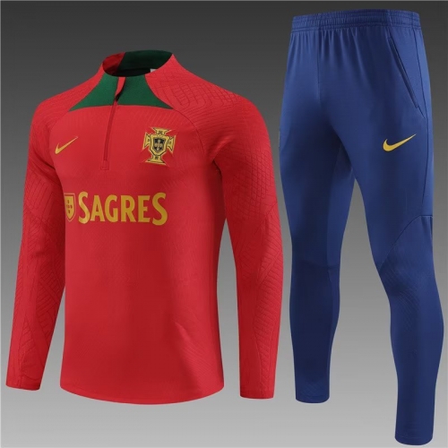 Player Version 2023/24 Portugal Red Thailand Tracksuit Uniform-801