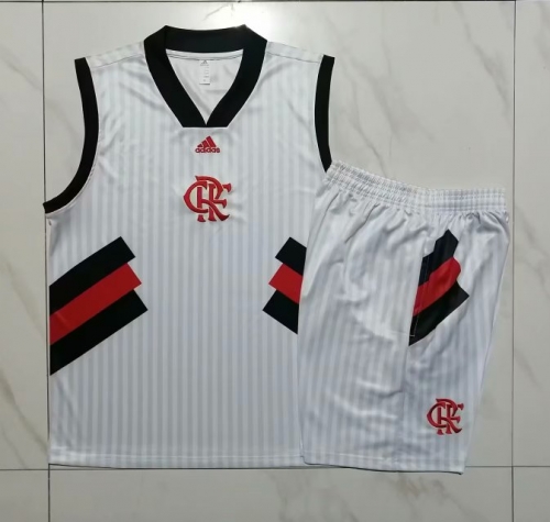 2023/24 Flamengo White Shorts-Sleeve Thailand Soccer Vest Uniform-815