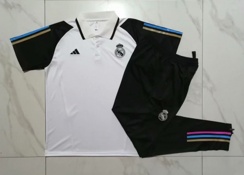 2023/24 Real Madrid White Thailand Soccer Polo Uniform-815