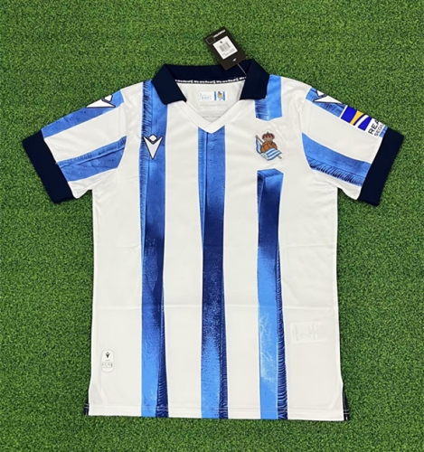 2023/24 Real Sociedad Home Blue Thailand Soccer Jersey AAA-522/503/320