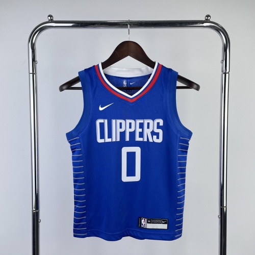 Kids/Youth NBA Los Angeles Clippers Blue #0 Jersey-311