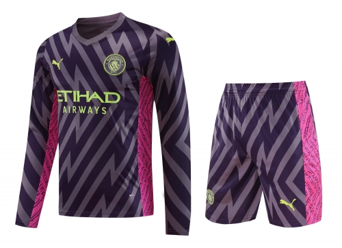 2023/24 Manchester City Goalkeeper Purple LS Thailand Soccer Unifrom-418