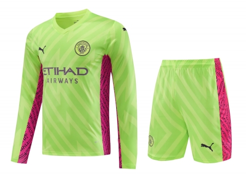 2023/24 Manchester City Goalkeeper Light Green LS Thailand Soccer Unifrom-418