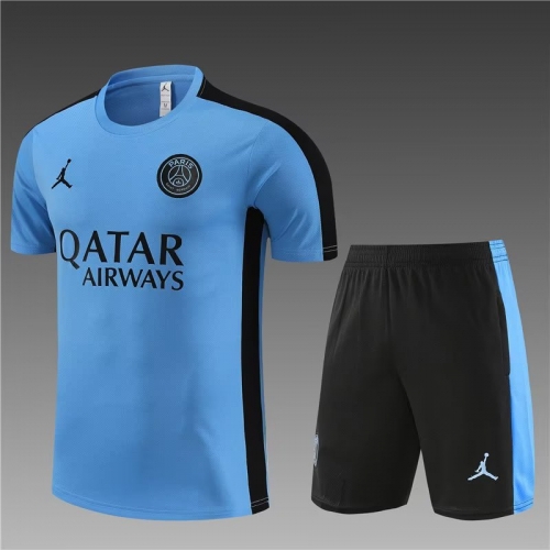2023/24 Paris SG Light Blue Shorts-Sleeve Thailand Soccer Uniform-801