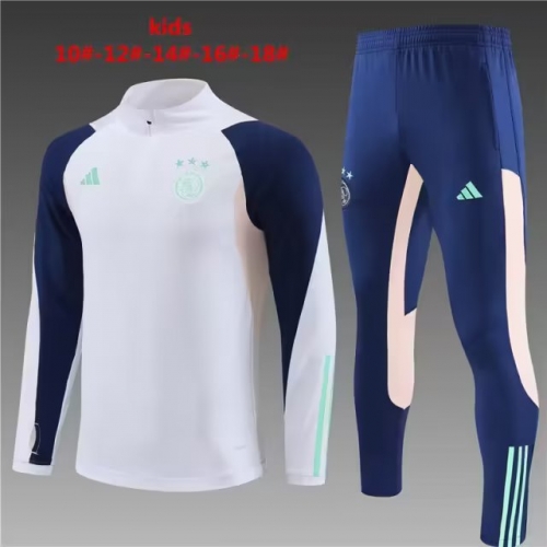 2023/24 Ajax White Kids/Youth Tracksuit Uniform-801