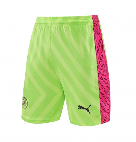 2023/24 Manchester City Goalkeeper Light Green Thailand Soccer Shorts-418