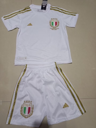 2023/24 Italy White Kids/Youth Soccer Uniform-507