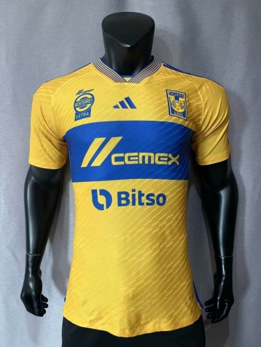 Player Version 2023/24 Tigre UANL Home Yellow Thailand Soccer Jersey AAA-308