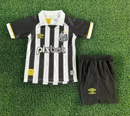 2023/24 Santos FC White & Black Youth/kids Soccer Uniform-SL