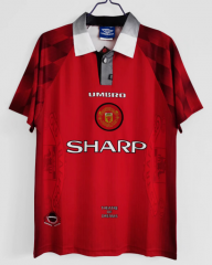 96-97 Retro Version Manchester United Home Red Thailand Soccer Jersey AAA-811/710/601
