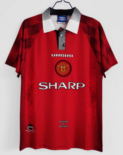 96-97 Retro Version Manchester United Home Red Thailand Soccer Jersey AAA-811/710/601